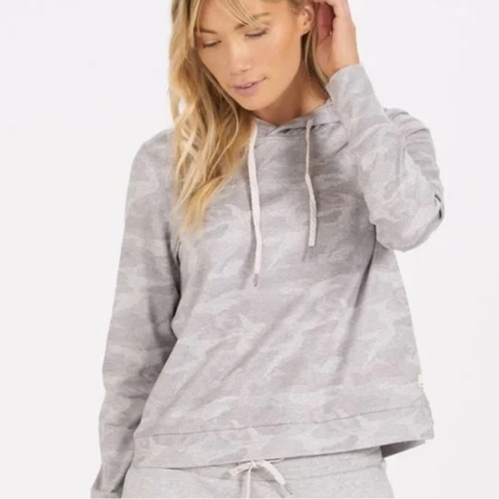 Vuori Essential Halo Gray Camo Hoodie